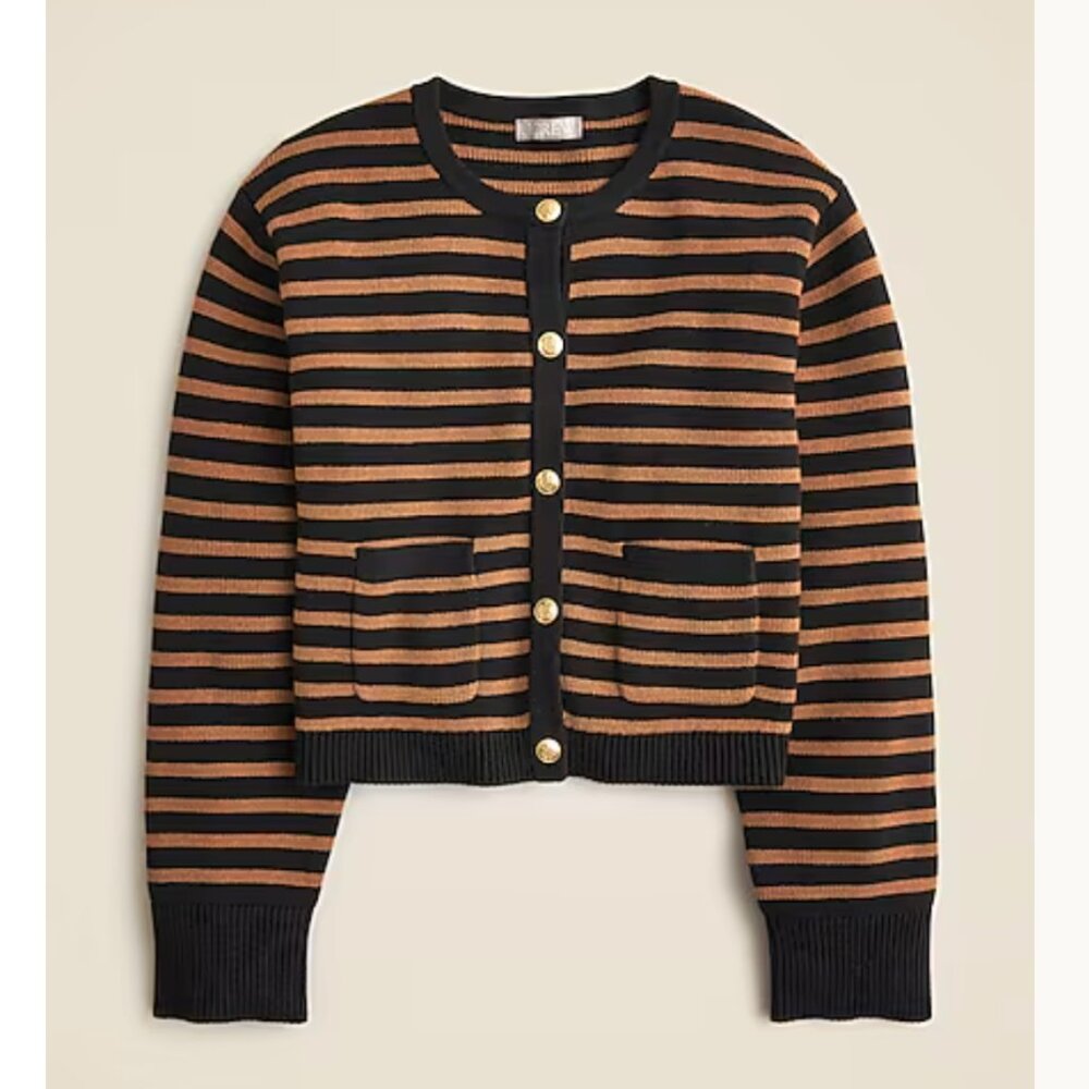 J.Crew Emilie sweater lady jacket in stripe